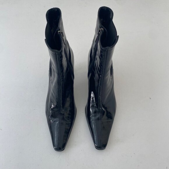 Aquatalia Ankle Boots Shoes w Heel Patent Pointed Toe - Picture 4 of 10
